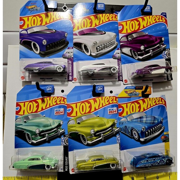 HOT WHEELS LOT OF 6 , 3 PURPLE PASSION  3 HIROHATA MERC - Picture 9 of 9